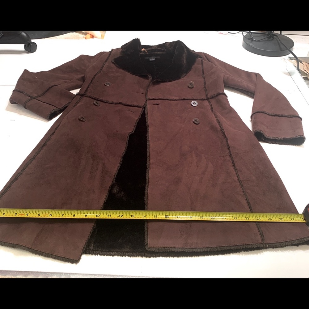 The limited brown fur and suede coat - Picture 5 of 7